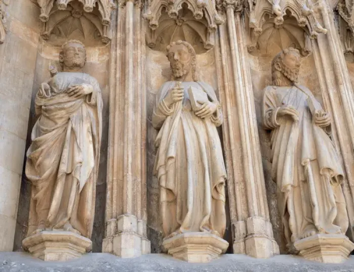 Framed Print : Gothic Art. 14th Century. Cathedral of Saint Mary. Apostles Framed Print : Gothic Art. 14th Century. Cathedral of Saint Mary. Apostles