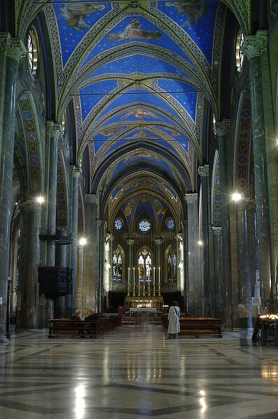 Gothic Art. Italy. Saint Mary above Minerva. Interior. Rome