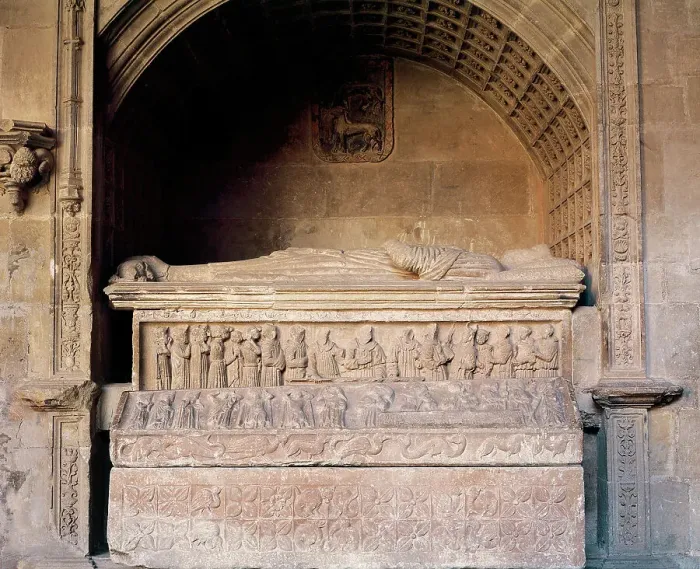 Framed Print : Gothic art. Mausoleum of Diego Lopez de Haro and the coffin Framed Print : Gothic art. Mausoleum of Diego Lopez de Haro and the coffin