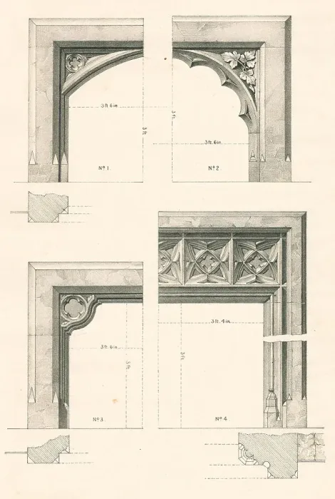 Framed Print : Gothic Chimneypiece Designs Framed Print : Gothic Chimneypiece Designs