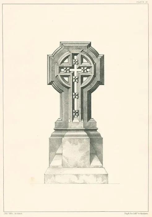 Framed Print : Gothic Gravestone Design
