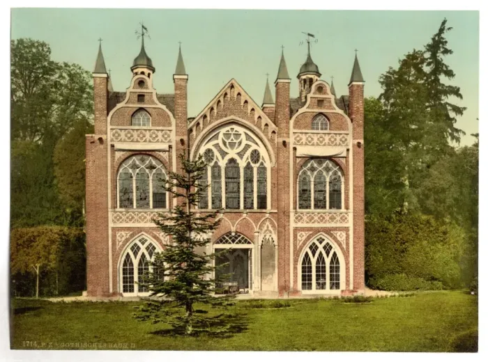 Framed Print : Gothic House II, park of Worlitz, Anhalt, Germany Framed Print : Gothic House II, park of Worlitz, Anhalt, Germany