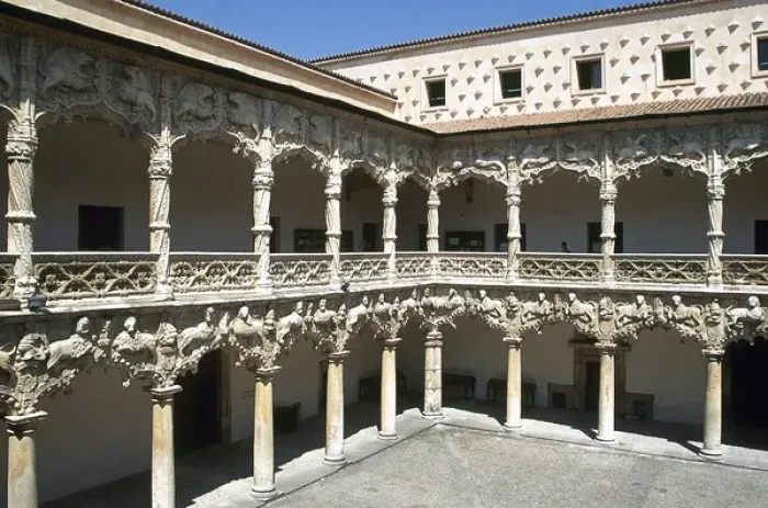 Framed Print : Gothic. The Infantado Palace. The Courtyard of the Lions. La Framed Print : Gothic. The Infantado Palace. The Courtyard of the Lions. La
