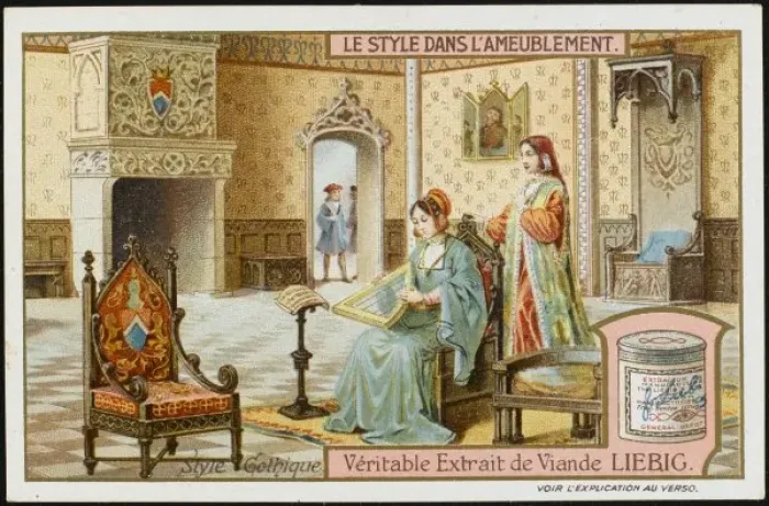 Framed Print : Gothic Medieval Room Framed Print : Gothic Medieval Room