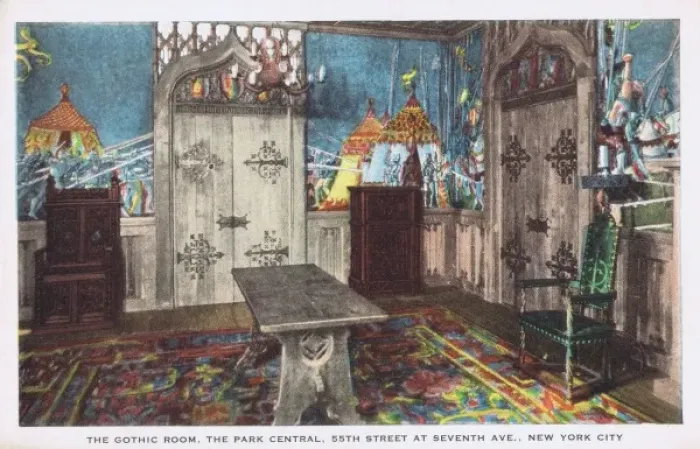 Framed Print : The Gothic Room in the Park Central Hotel, New York, 1930s Framed Print : The Gothic Room in the Park Central Hotel, New York, 1930s
