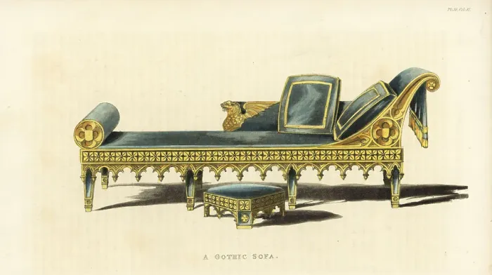 Framed Print : A Gothic sofa Framed Print : A Gothic sofa