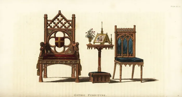 Framed Print : Gothic-style furniture Framed Print : Gothic-style furniture