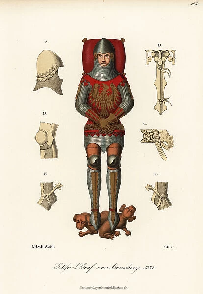 Gottfried Count of Arensberg, 14th century armour