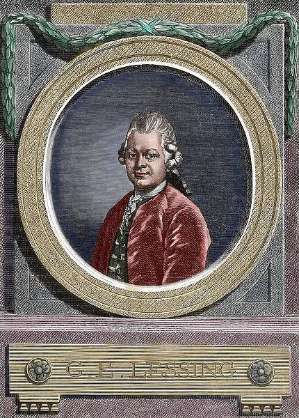 Gotthold Ephraim Lessing (1729-1781). German writer. Engravi