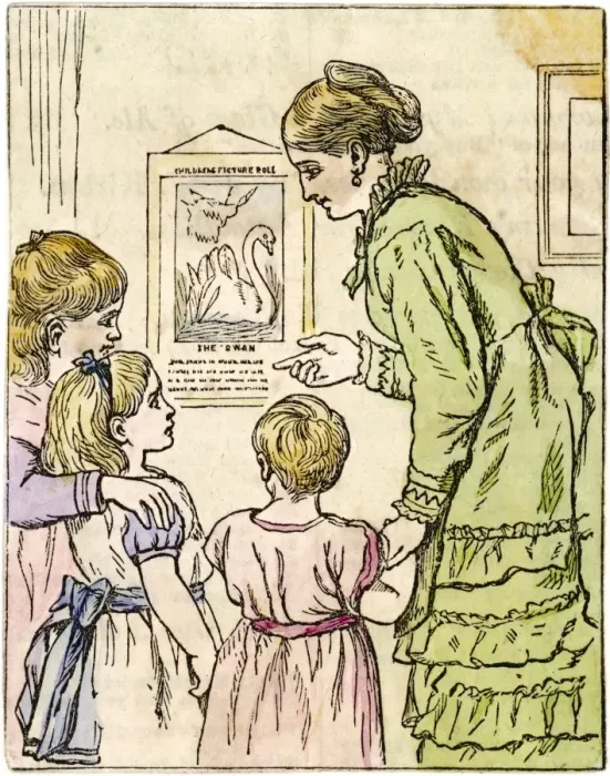 Framed Print : Governess and Pupils Framed Print : Governess and Pupils