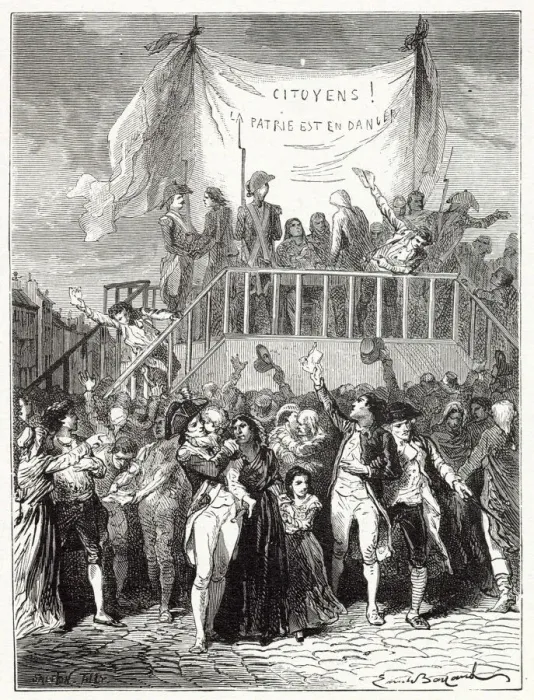 Framed Print : The government declares that the nation is in danger Framed Print : The government declares that the nation is in danger