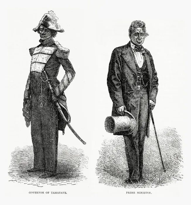 Framed Print : Two government officials of Madagascar; the Governor of Tamatave on the East coast, and the Prime Minister Framed Print : Two government officials of Madagascar; the Governor of Tamatave on the East coast, and the Prime Minister
