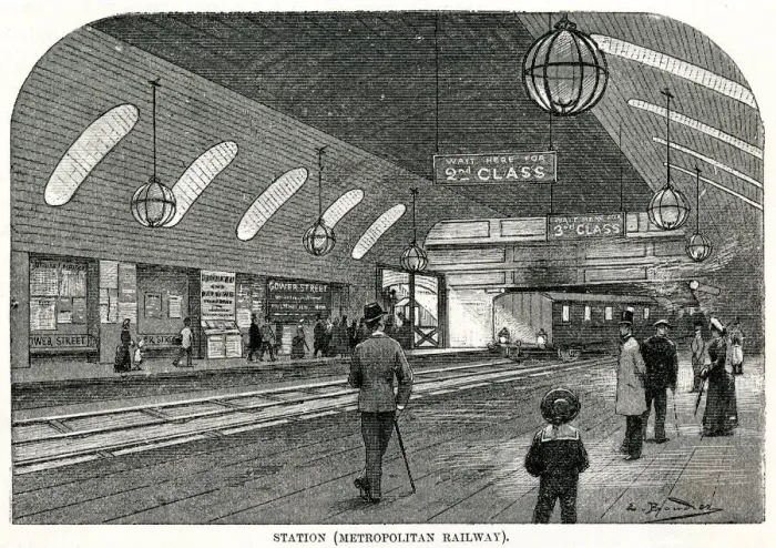 Framed Print : Gower Street Station, Metropolitan underground, London Framed Print : Gower Street Station, Metropolitan underground, London