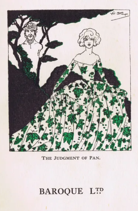 Framed Print : Gown entitled Judgement of Pan designed by Val St Cyr Framed Print : Gown entitled Judgement of Pan designed by Val St Cyr