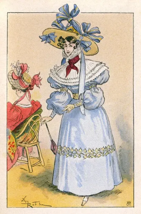 Framed Print : Gown of Late 1820S Framed Print : Gown of Late 1820S