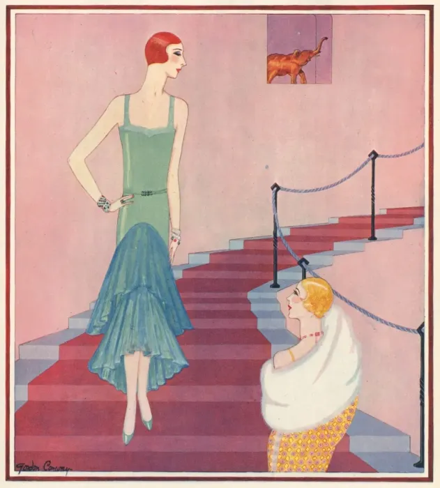 Framed Print : A gown for winter festivities, by Gordon Conway Framed Print : A gown for winter festivities, by Gordon Conway