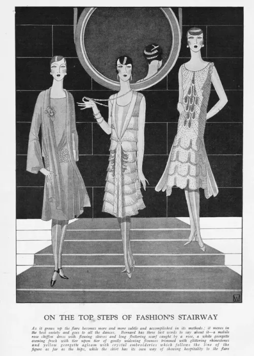 Framed Print : Three gowns from the Parisian couturier Bernard Framed Print : Three gowns from the Parisian couturier Bernard