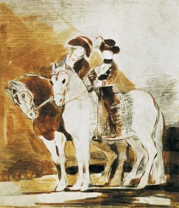 Framed Print : GOYA Y LUCIENTES, Francisco de (1746-1828). Double Framed Print : GOYA Y LUCIENTES, Francisco de (1746-1828). Double