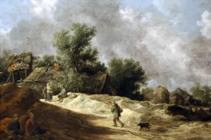 Framed Print : GOYEN, Jan Van (1596-1656). Dutchman painter. Outskirts of a Framed Print : GOYEN, Jan Van (1596-1656). Dutchman painter. Outskirts of a