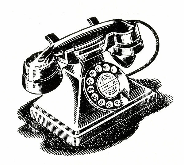 GPO Bakelite telephone with dial