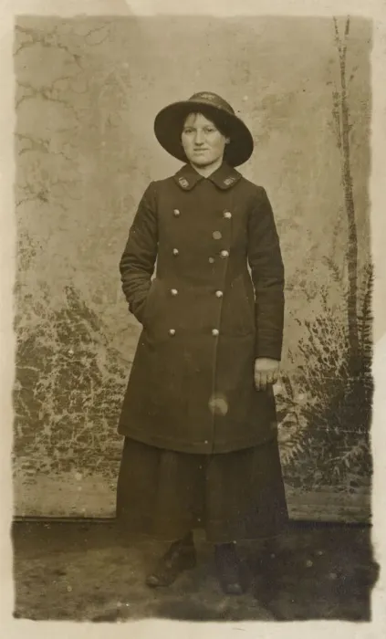 Framed Print : GPO Post Office female worker in uniform Framed Print : GPO Post Office female worker in uniform