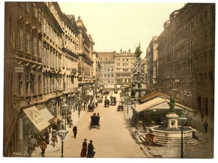 Framed Print : The Graben, Vienna, Austro-Hungary Framed Print : The Graben, Vienna, Austro-Hungary