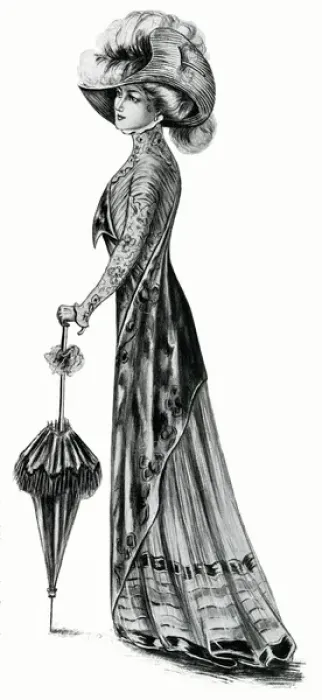 Framed Print : Graceful frock for Ranelagh 1909 Framed Print : Graceful frock for Ranelagh 1909