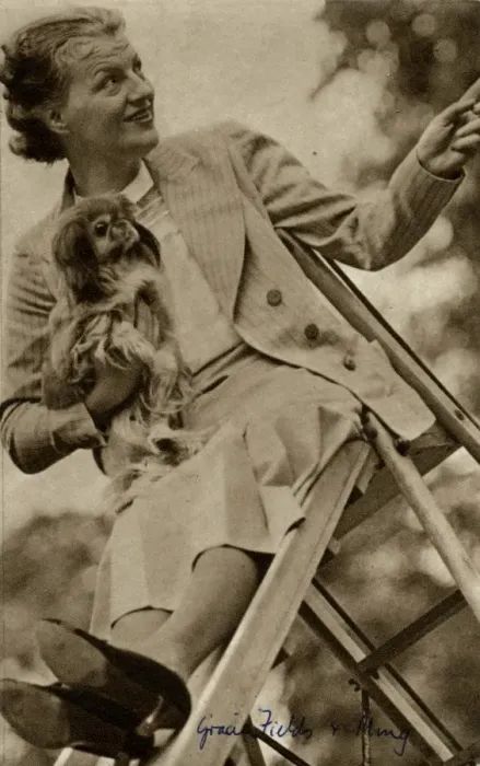 Framed Print : Gracie Fields and her dog Ming Framed Print : Gracie Fields and her dog Ming