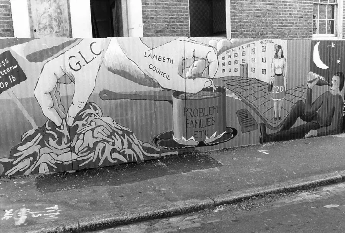 Framed Print : Graffitti with a message, Lambeth, South London