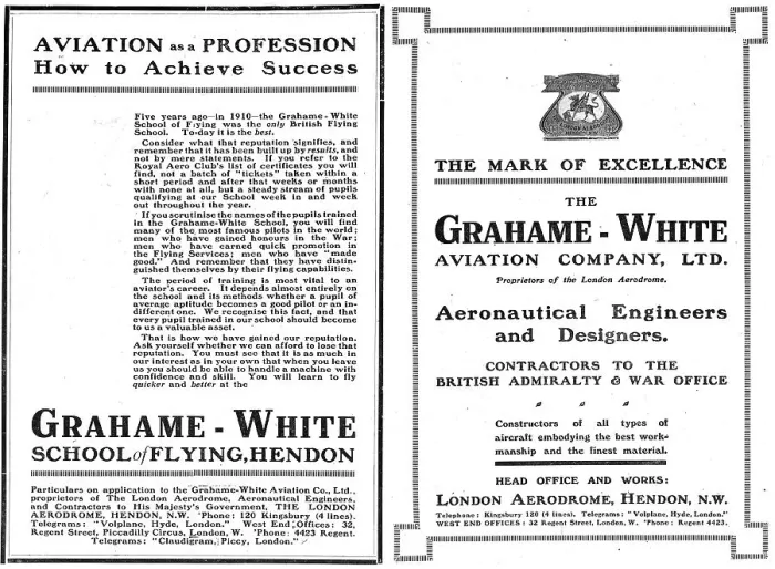 Framed Print : The Grahame-White Flying School - Aviation As A Profession Framed Print : The Grahame-White Flying School - Aviation As A Profession