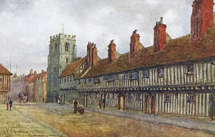 Framed Print : Grammar School and Guild Chapel - Stratford-on-Avon Framed Print : Grammar School and Guild Chapel - Stratford-on-Avon