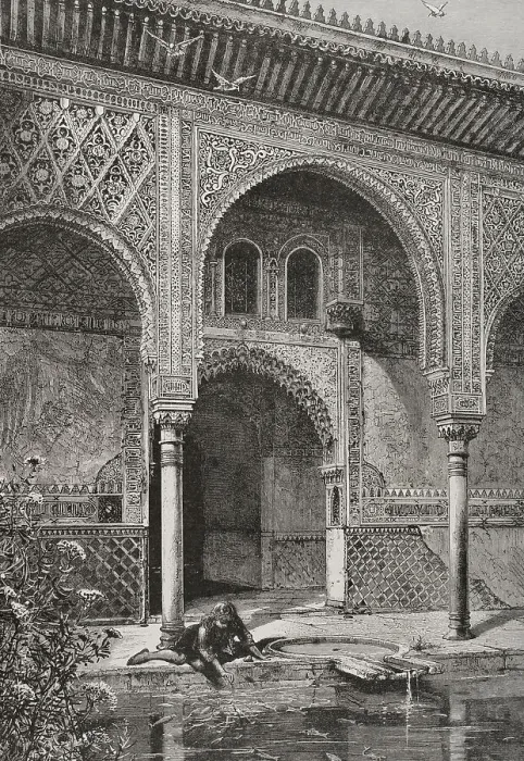 Framed Print : Granada, Andalusia, Spain. The Alhambra. Comares Framed Print : Granada, Andalusia, Spain. The Alhambra. Comares