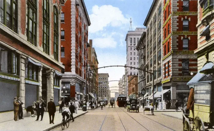 Framed Print : Granby Street, Norfolk, Virginia, USA