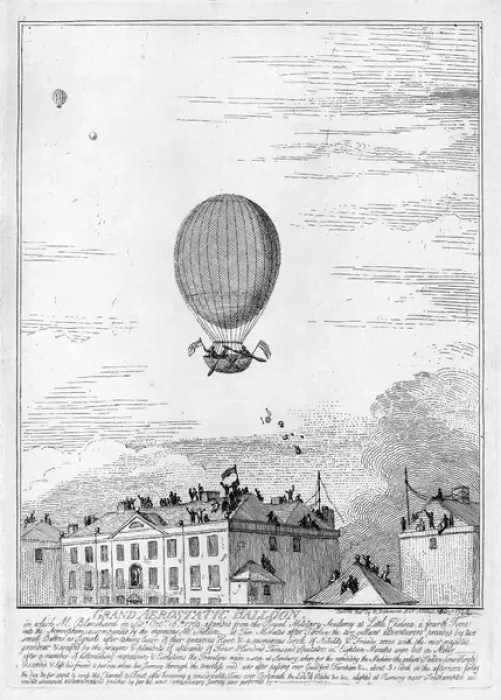 Framed Print : Grand Aerostatic Balloon - Blanchard Framed Print : Grand Aerostatic Balloon - Blanchard