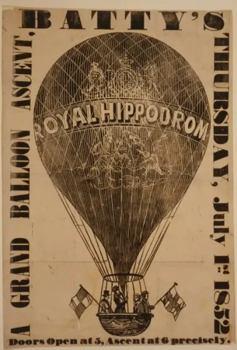 Framed Print : A grand balloon ascent, Battys, Thursday, July 1st, 1852 Framed Print : A grand balloon ascent, Battys, Thursday, July 1st, 1852