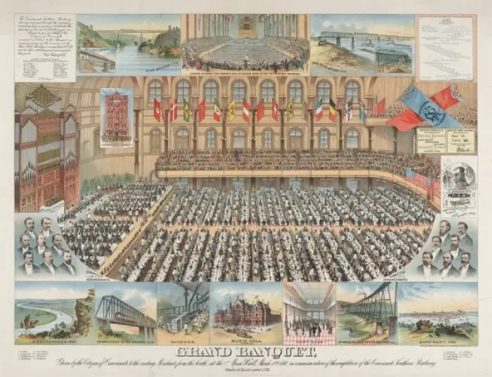 Framed Print : Grand banquet, given by the citizens of Cincinnati, to the v Framed Print : Grand banquet, given by the citizens of Cincinnati, to the v
