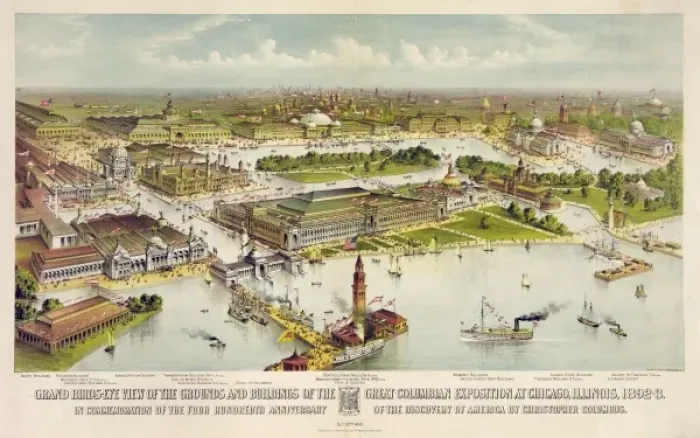 Framed Print : Grand birds-eye view of the grounds and buildings of the gre Framed Print : Grand birds-eye view of the grounds and buildings of the gre