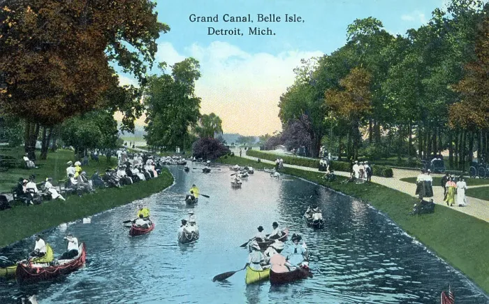 Framed Print : Grand Canal, belle Isle, Detroit, Michigan, USA Framed Print : Grand Canal, belle Isle, Detroit, Michigan, USA
