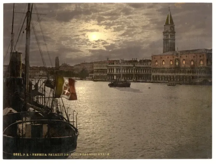 Framed Print : Grand Canal and Doges Palace by moonlight, Venice, Italy Framed Print : Grand Canal and Doges Palace by moonlight, Venice, Italy