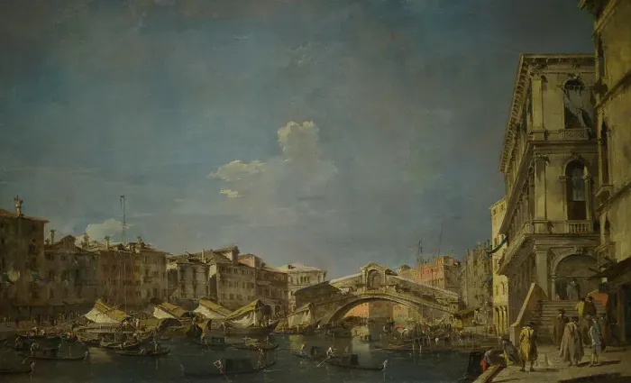 Framed Print : Grand Canal at the Rialto Bridge, circa 1780-1790 Framed Print : Grand Canal at the Rialto Bridge, circa 1780-1790