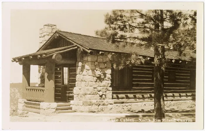 Framed Print : Grand Canyon Lodge, De Luxe Cabins, North Rim, Arizona, USA Date: 1930s Framed Print : Grand Canyon Lodge, De Luxe Cabins, North Rim, Arizona, USA Date: 1930s