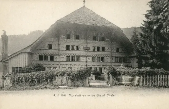 Framed Print : Grand Chalet, Rossiniere, Vaud, Switzerland Framed Print : Grand Chalet, Rossiniere, Vaud, Switzerland
