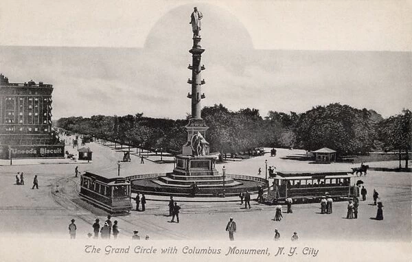 The Grand Circle with Columbus Monument, New York City, USA
