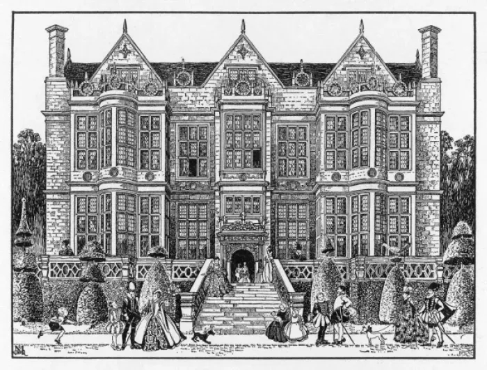 Framed Print : Grand Elizabethan House Framed Print : Grand Elizabethan House