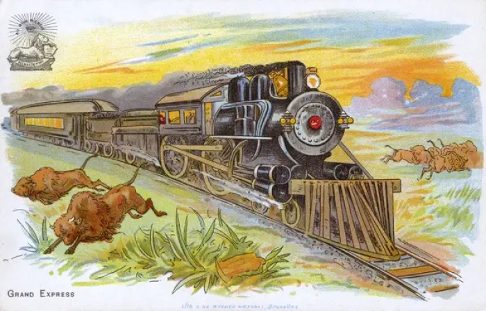 Framed Print : Grand express locomotive, America Framed Print : Grand express locomotive, America
