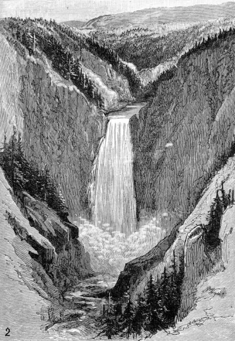 Framed Print : The Grand Falls, Yellowstone Canyon, 1883 Framed Print : The Grand Falls, Yellowstone Canyon, 1883