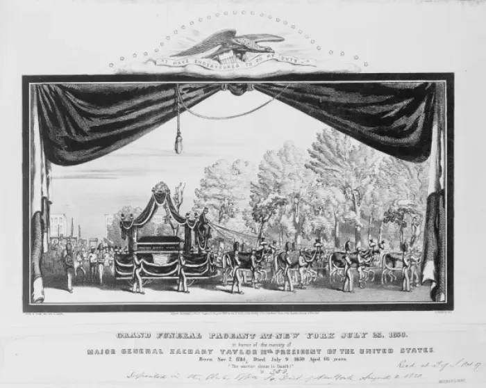 Framed Print : Grand funeral pageant at New York July 23, 1850, in honor of Framed Print : Grand funeral pageant at New York July 23, 1850, in honor of