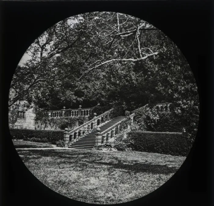 Framed Print : Grand garden stairs Framed Print : Grand garden stairs