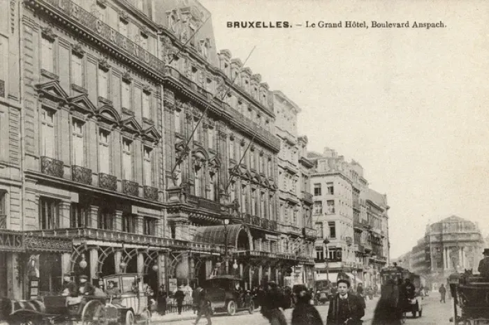Framed Print : Grand Hotel, Anspach Boulevard, Brussels, Belgium Framed Print : Grand Hotel, Anspach Boulevard, Brussels, Belgium