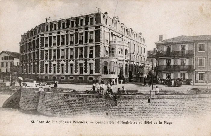 Framed Print : Grand Hotel d Angleterre, St Jean de Luz, France Framed Print : Grand Hotel d Angleterre, St Jean de Luz, France